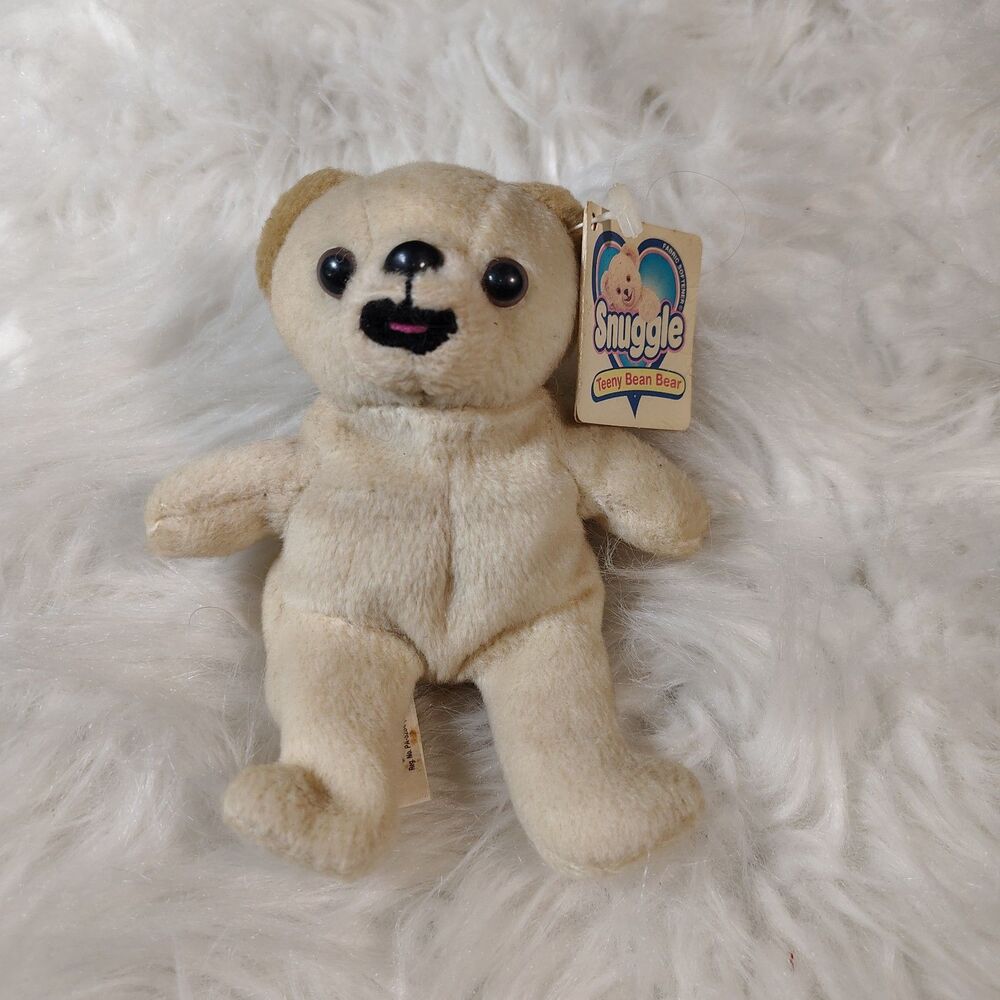 VTG 1999 Mini Snuggles Laundry Fabric Softer Teeny Bean Bear Plush W Tags